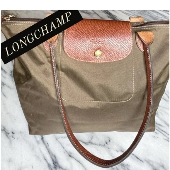 Longchamp • Le Pliage Shopping - Modele Depose Tote Bag • Dark Olive Green EUC - Picture 2 of 9